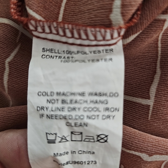 Weekend By Suzanne Betro, Rust and White Bohemian Blouse Tiered Body and Sleeves - Picture 13 of 14